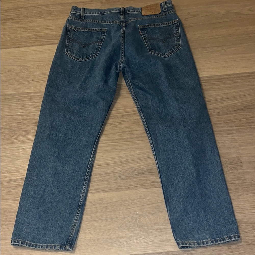 36x30 Levi Regular Fit Straight Leg Blue Denim Jeans